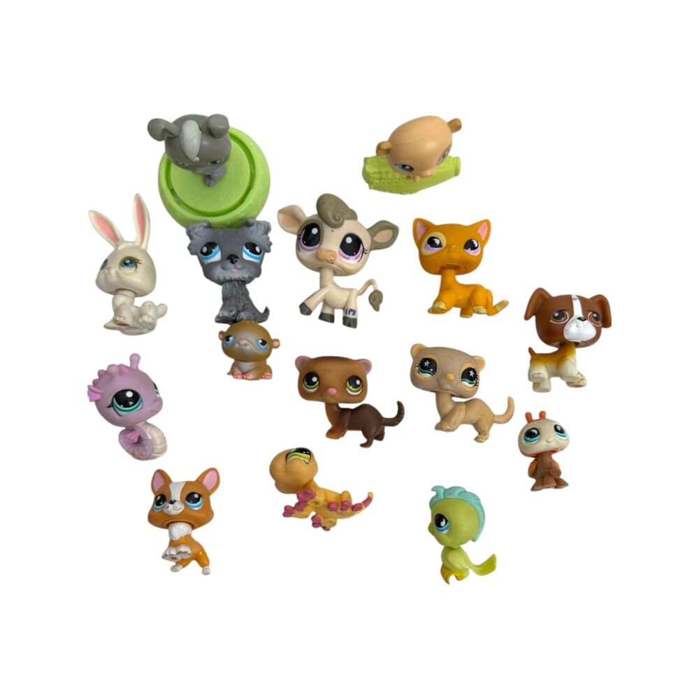 Littlest Pet Shop Lot 15 Animals in Varying Condition